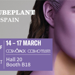 Tubeplant estará presente este mes de marzo en la Feria Internacional de Bolonia, Cosmopack & Cosmoprof (Hall 20, Stand B18)